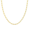 Destin Jewelry Paperclip Chain Necklace for Women, Waterproof 18K Gold Plated Stainless Steel, Hypoallergenic, Adjustable Layering Chain, Tarnish-Resistant, 2.5–6.5mm - color: 18K Yellow Gold Plated Stainless Steel, size: 18" + 2", style: 4 MM