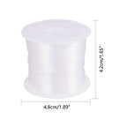 PH PandaHall 0.5mm Clear Fishing Line Invisible Nylon Thread Jewelry String Wire Beading Cords String for Christmas Party Decor, Seed Beads Jewelry Bracelet Making, 20 Yards - size: 0.5mm