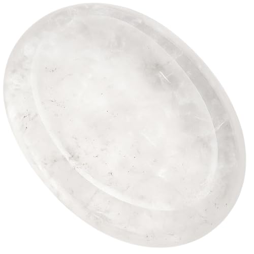 Clear Quartz Worry Stone – Natural Polished Thumb Palm Crystal for Clarity, Healing & Energy Amplification – Pocket Fidget Stone for Meditation & Focus - color: Crystals Quartz