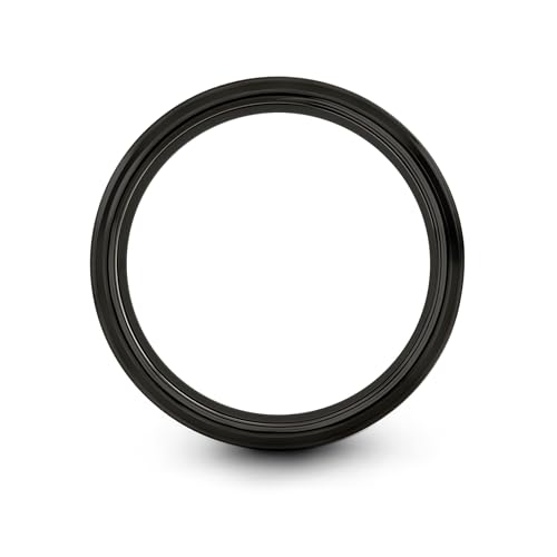 Chain Tool Ring - Gift for Cyclist - 8mm - Band - Gunmetal Black Silver - Personalized Custom Engraving - Men Women - Anniversary Engagement Wedding - Tungsten Carbide - Flat Dome Bevel - color: 07 - Black Tungsten