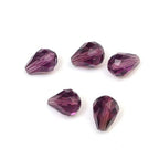 24pcs Adabele Austrian 8mm Faceted Teardrop Loose Crystal Beads Amethyst Compatible with 5500 Swarovski Crystals Preciosa SST-811 - color: Amethyst, size: 8mm x 6mm - 24pcs