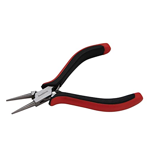 The Beadsmith Round Nose Pliers – Fine Tips – 5 inches (127mm) – Ergonomic Handle with Double Leaf Springs – Jewelry Making Tool for Creating Bracelets, Earrings and Necklaces - size: Round Nose - 5"