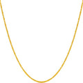 LIFETIME JEWELRY 1.2mm Twisted Box Chain Necklace for Women & Men 24k Gold Plated
