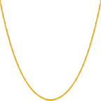 LIFETIME JEWELRY 1.2mm Twisted Box Chain Necklace for Women & Men 24k Gold Plated