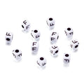 240pcs Opaque Acrylic Letter F Cube Beads White Plastic Alphabet Loose Spacer Square Beads 4-5mm for DIY Name Bracelet Necklace Jewelry Crafts Making Hole: 1.8mm - color: Letter F#White and Black