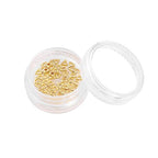 BEADIA 14K Gold Plated Triangle Spacer Beads 3x3mm 50pcs for Jewelry Making Findings Non Tarnish - color: 14K Gold, size: 3x3mm Triangle