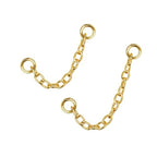 4Pcs Gold Earrings Connector Chains Set for Women, Convertible Dangle Chain for Double Piercings 50mm - color: gold 30mm and 40mm