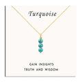 SmileBelle Crystal Necklace, Jade Necklace for Women as Anniversary Birthday Mothers Day Gifts for Women 14k Gold Black Tourmaline as Birthstone Jewelry for Girls Dainty Crystal Jewelry - color: Green Turquoise