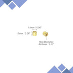 uxcell 1400Pcs Glass Bugle Beads, 1.5x1.5mm Tube Mini Loose Glass Seed Spacer Bead for DIY Earrings Necklaces Bracelets Jewelry Making (Electroplating Gold) - color: Electroplating Gold, size: 1.5x1.5mm