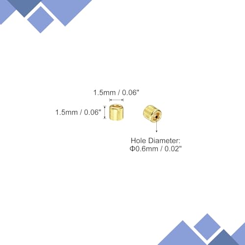uxcell 1400Pcs Glass Bugle Beads, 1.5x1.5mm Tube Mini Loose Glass Seed Spacer Bead for DIY Earrings Necklaces Bracelets Jewelry Making (Electroplating Gold) - color: Electroplating Gold, size: 1.5x1.5mm
