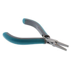 The Beadsmith Simply Modern Flat Nose Pliers, 4.5 inches (114mm) with polished steel head, PVC grip handles and double-leaf springs, tool for jewelry making - size: Flat Nose