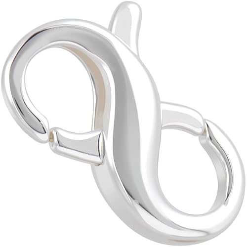 Pndeyo Silver Plated Jewelry Clasps, Double Opening Necklace Enhancer Shortener, Spring Rings Clasp Connector Accessories for Bracelet Anklet Jewelry Making - color: Silver-1pc-0.53"×0.34"