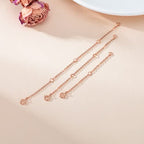 14K Solid Gold Chain Necklace Extender 2-3-4 Inch, Durable Adjustable Gold Chain Extender for Gold Necklace Bracelet - color: Rose Gold