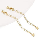BEADIA 14K Gold Plated Extender Chains 75mm 20pcs Star Extension Tail Chains for Jewelry Making Findings - color: Star