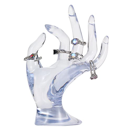 Hand jewelry holder Ring holder for jewelry For Displaying Bracelets, Rings, Jewelry and Room decorations and Store event displays(transparent) - color: transparent