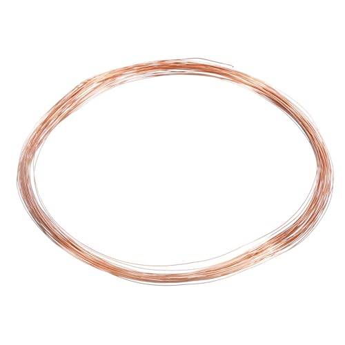 PATIKIL 32.8 Feet Solid Bare Copper Wire 30 Gauge 99.9% Pure Copper Wire 0.25mm Soft Beading Wire Metal Plant Stem Tie for Jewelry Craft (10m) - size: 0.25mmx10m