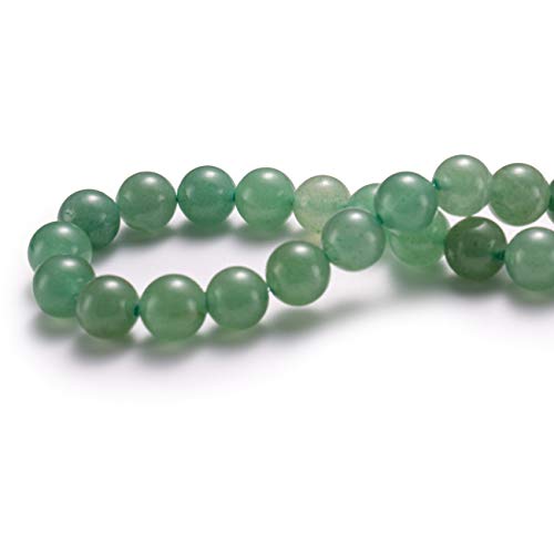 BEADIA Natural Green Aventurine Jade Stone Round Loose Semi Gemstone Beads for Jewelry Making 6MM 61PCS - color: Green Aventurine Jade, size: 6mm