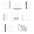 Xaekicr Halloween Polymer Clay Cutters Set – 8Pcs Halloween Clay Earring Cutters with Ghost, Witch Hat, Bat, Spider – Polymer Clay Molds & Clay Tools for DIY Jewelry - color: 2B color