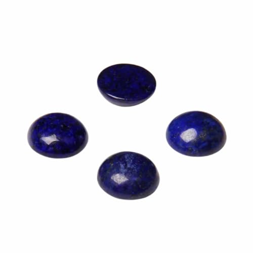20pcs 4mm Natural Stone No Hole Lapis Lazuli Semicircle Smooth Cabochons Beads Healing Chakra Crystal Stone Bead for Jewelry Making Rings Earrings Necklace Bracelet DIY Crafts - color: Lapis Lazuli, size: 4mm
