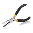 SPEEDWOX Duck Bill Fine Pliers - Flat Nose Chain Nose Pliers for Jewelry Making - 5 Inch Mini Precision Smooth Flat Jaws Non-slip Damping Handles - size: Flat Nose Pliers