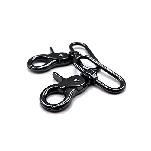 1.5 inch Swivel Lobster Clasp Snap Hooks 1 1/2 inch Extra Large Swivel Clips Lobster Clasps Black Swivel Hooks for Purse Handbag Strap Making 10pcs - color: 1.5 inch Swivel Lobster Clasps Black