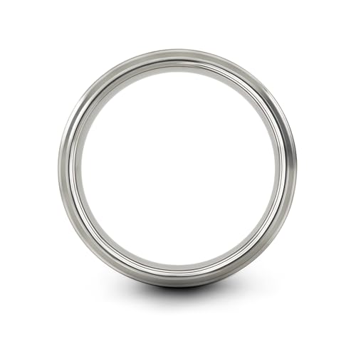 Chain Tool Ring - Gift for Cyclist - 8mm - Band - Gunmetal Black Silver - Personalized Custom Engraving - Men Women - Anniversary Engagement Wedding - Tungsten Carbide - Flat Dome Bevel - color: 09 - Grey Tungsten