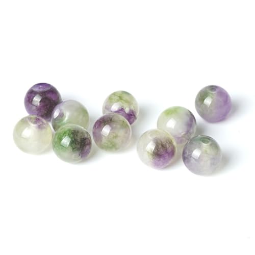 100Pcs Natural Stone 6mm Purple Jasper Round Loose Gemstone Energy Healing Beads Hole Size 1mm DIY Smooth Beads for Bracelet Necklace Earrings Jewelry Making - color: Purple Jasper, size: 6mm
