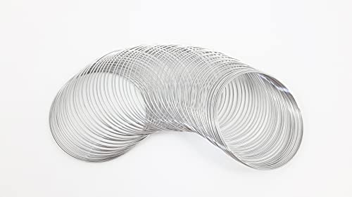 Beadalon Memory Wire Remembrance 75 coils Stainless Steel Round 0.61 mm (.024) Made in USA by CRAFT WIRE