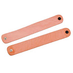 Realeather C4138-08 Medium Leather Wristbands with Snap Closure, Medium, Natural, 8-Pack