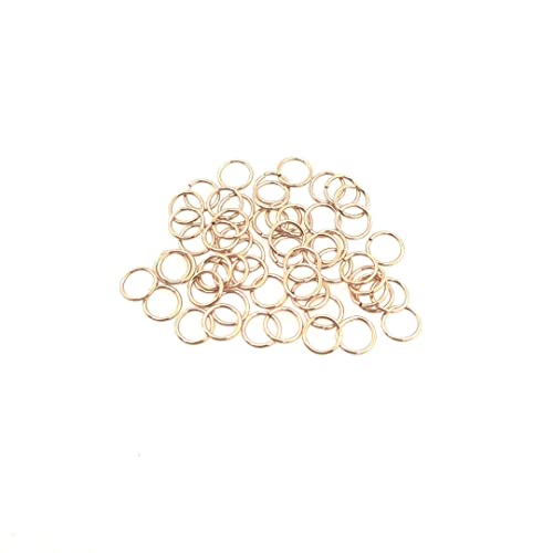 50pcs 14/20 Gold Filled Round Open Jump Rings 5.2MM OD, 4.0MM ID 22 Gauge by CRAFT WIRE - color: 22 Gauge, size: 5.2MM