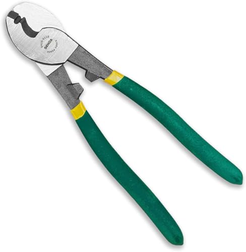 SENDA 10 Inch High Leverage Cable Cutter Heavy Duty Wire Cutting Tool for Aluminum Copper Electrical & Communication Cable, CRV Steel Blade with Ergonomic Comfort Grip - style: Wire Cutters
