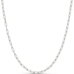 Amazon Essentials 14K Gold Plated Paperclip Chain Necklace - color: Silver, size: 20"