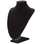 Polmart Modern Necklace Display Bust (Black Velvet, 9 ⅘”H) - color: Black Velvet, size: 9 ⅘”H
