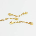 Necklace Extenders 14K Gold Plated Solid Brass Chain Extension Extenders for Necklace Bracelet Anklet（1 2 3 inch） - color: B-14K Gold