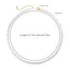 Crystal Choker Necklaces for Women,4mm Handmade Natural Stone Choker Beaded Necklace Healing Crystal Necklace Gemstone Bead Necklaces for Women - color: Clear Quartz