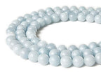 100pcs 8mm Aquamarine Beads Natural Gemstone Beads Round Loose Beads for Jewelry Making - color: Aquamarine, size: 8mm