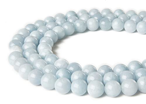 35pcs 10mm Aquamarine Beads Natural Gemstone Beads Round Loose Beads for Jewelry Making - color: Aquamarine, size: 10mm