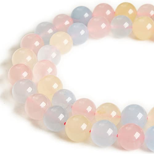 35pcs 10mm Morgan Chalcedony Beads Natural Gemstone Beads Round Loose Beads for Jewelry Making - color: Morgan Chalcedony, size: 10mm