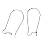 50pcs Adabele 316 Grade Surgical Stainless Steel Hypoallergenic Earring Hooks 18mm Kidney Ear Wire (Wire 0.8mm/20 Gauge) for DIY Earrings Jewelry Making SEF187-18 - size: 18mm (0.71 inch) Long