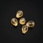 24pcs Adabele Austrian 8mm Faceted Teardrop Loose Crystal Beads Golden Yellow Champagne Compatible with 5500 Swarovski Crystals Preciosa SST-828 - color: Gold Champagne, size: 8mm x 6mm - 24pcs