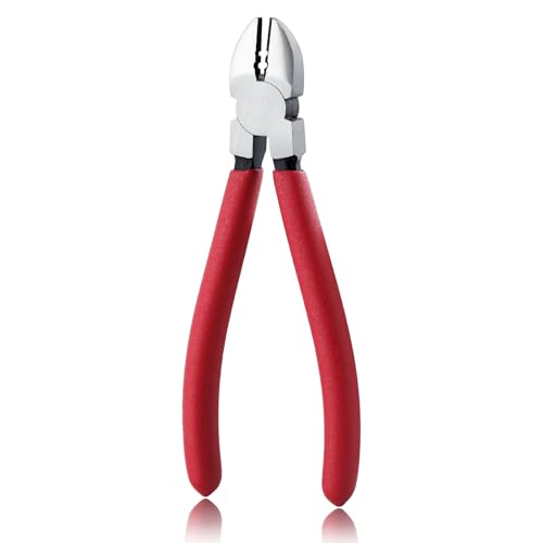 6 Inch Diagonal Cutting Pliers with Wire Stripping Holes Precision Side Cutter Sharp Diagonal Cutters Compact Wire Cutters Floral Wire Cutter for Crafting Wire Plastic Floral Cutting - style: Diagonal Cutting Pliers