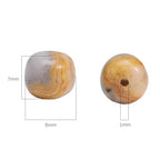 BEADIA Natural Crazy Agate Flat Cut Round Drum Stone 8mmx7mm Loose Semi Gemstone Beads for Jewelry Making 38cm - color: Crazy Agate