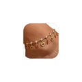 U7 Women Girls Barefoot Jewelry 18K Gold or Rose Gold Stainless Steel Heart/Rope/Figaro/Cuban Chain Anklet Foot Bracelet, 25-30 CM Long - color: Gold Plated-Red-Heart Charm
