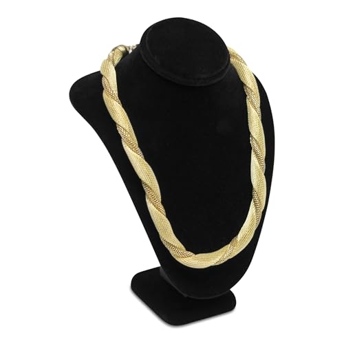Novel Box Black Velvet Stand Jewelry Necklace Display 5.5x3x7.5 Inches - Freestanding Travel Necklace Holder Stand - Necklace Mannequin Organizer Stands - Necklace Displays Small - color: Black Velvet, size: Small