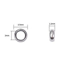BEADIA Stainless Steel Spacer Beads 3.5x1.2mm Rondelle Loose Charm Caps Beads for DIY Jewelry Making 100pcs with 2mm Hole - color: 3.5x1.2mm 2mm