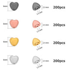 ZSFLZS 800pcs 6mm Heart Spacer Beads for Bracelets Making, Heishi Polymer Flat Disc Spacer Bead for Jewelry Making, Spacer Beads for Bracelets Clay Beads for Jewelry Making - size: 800pcs(heart)