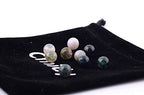 Natural Stone Beads 100pcs 8mm India Agate Round Genuine Real Stone Beading Loose Gemstone Hole Size 1mm DIY Charm Smooth Beads for Bracelet Necklace Earrings Jewelry Making (India Agate) - color: India Agate Green, size: 8mm