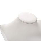 Polmart H2 Necklace Display Bust (White Leatherette, 10”H) - color: White Leatherette, size: 10"h
