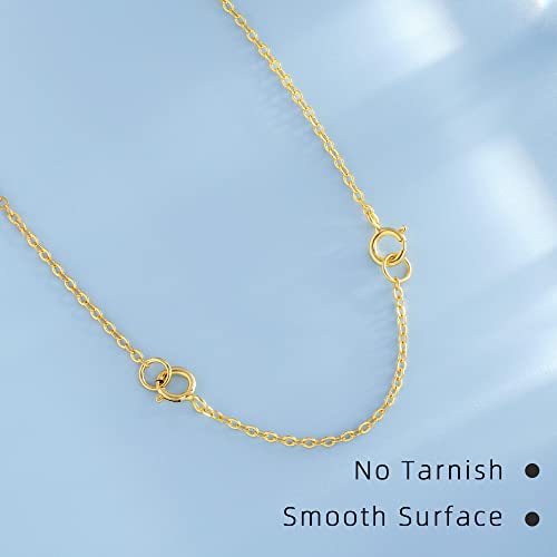 Gold Necklace Extenders 14k Extender Chain 925 Sterling Silver Extension Bracelet Chain Extenders for Necklaces 3 Pcs (1 2 3 Inch)(Gold) - color: Gold, size: 1 2 3 Inch