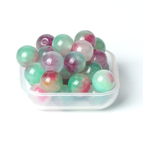 100Pcs Natural Stone 6mm Green Red Jasper Round Loose Gemstone Energy Healing Beads Hole Size 1mm DIY Smooth Beads for Bracelet Necklace Earrings Jewelry Making - color: Green Red Jasper, size: 6mm